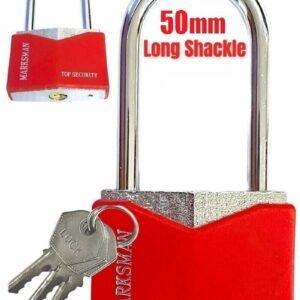 Heavy Duty Extra Long Shackle Padlock 50mm. Hardened Steel Security Padlocks