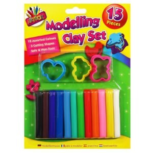 15 Colours Modelling Clay Strips Set For Art Craft Plasticine Play Doh Party