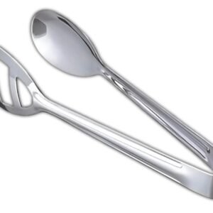 STAINLESS STEEL MULTI PURPOSE KITCHEN FOOD SALAD ICE SERVING TONG TONGS 19CM UK
