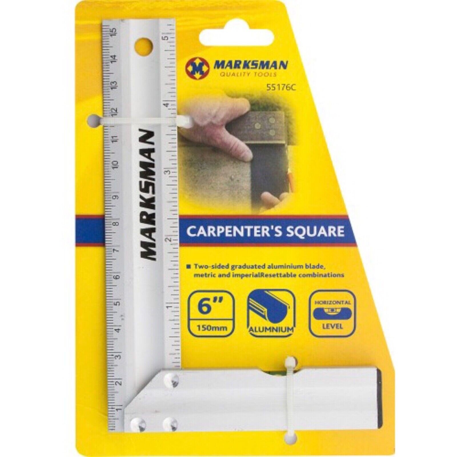 2Pc Metal Roofing Square Set Carpenter's Square 6" + Aluminum Roofers Square 6"