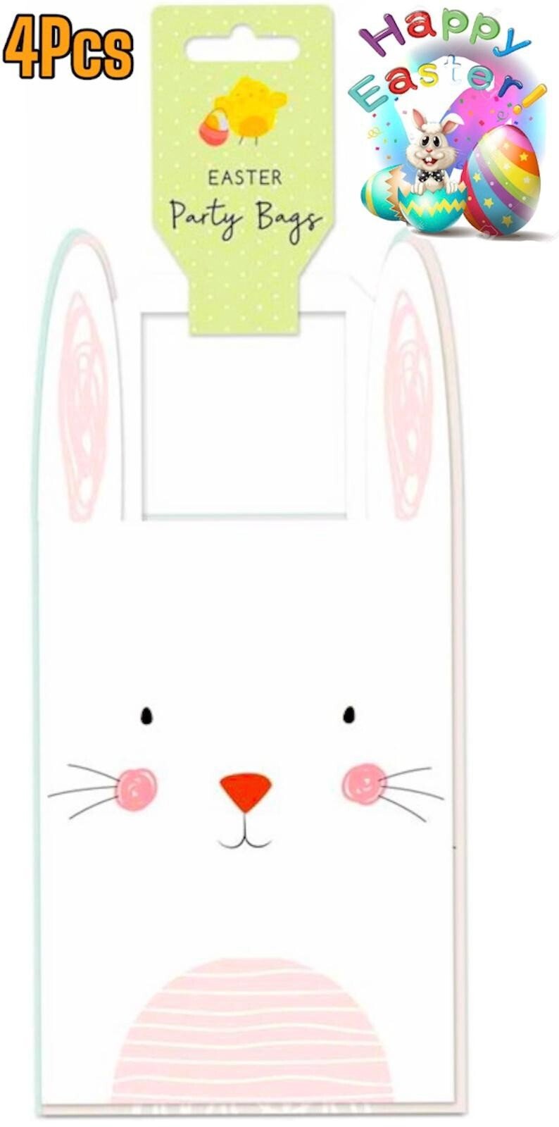 4 Pcs Paper Sweet Bags Party Favour Easter Gift Candy Spotty Pouches Sweet Cart