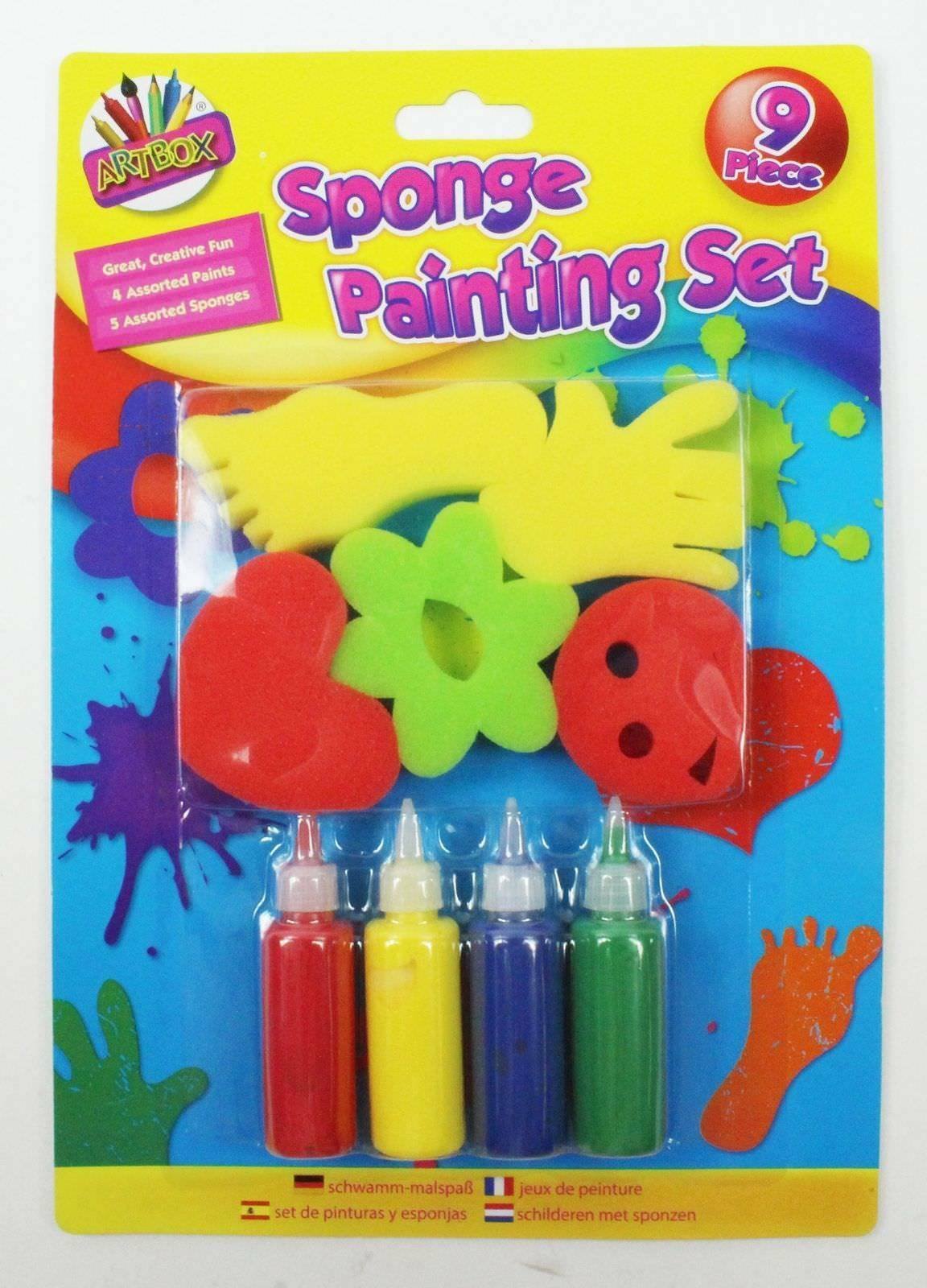 Kids Paint Brushes Sponge Painting Brush Finger Paints Set for Children Toddlers