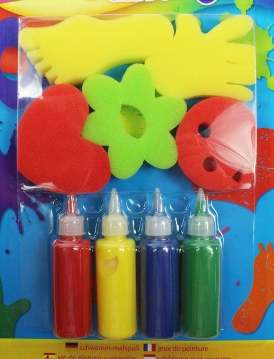 Kids Paint Brushes Sponge Painting Brush Finger Paints Set for Children Toddlers