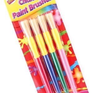 4 PCS CHUNKY PAINT BRUSHES ARTISTS SET KIDS CHILDREN SCHOOL ART CRAFT GLUE UK