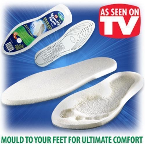 MEMORY FOAM UNISEX ORTHOPAEDIC SHOE INSOLES PADS TRAINER FOOT FEET COMFORT HEEL