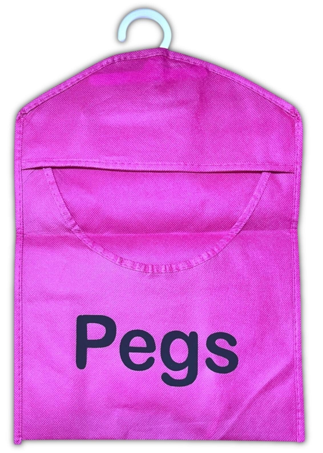 PEG BAG HANGING PEG BAG HANGER CLOTHES/LAUNDRY WASHING LINE PEGS HOLDER- 2 Pack