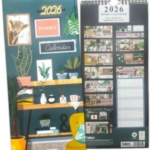 2026 Family Organiser 5 Columns Premium Wall Calendar Planner Month to View