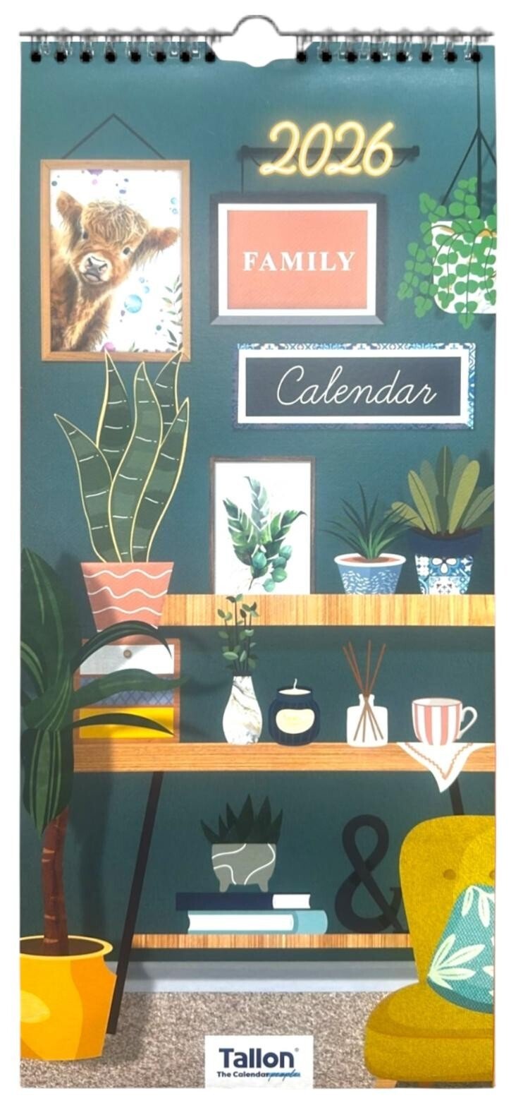 2026 Family Organiser 5 Columns Premium Wall Calendar Planner Month to View
