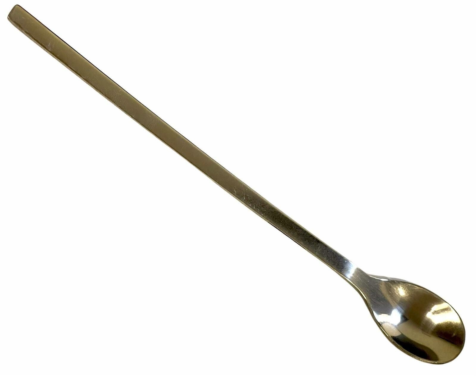8 x Long Handled Cocktail Spoons Knickerbocker Latte Sundae Teaspoons Bar Tool