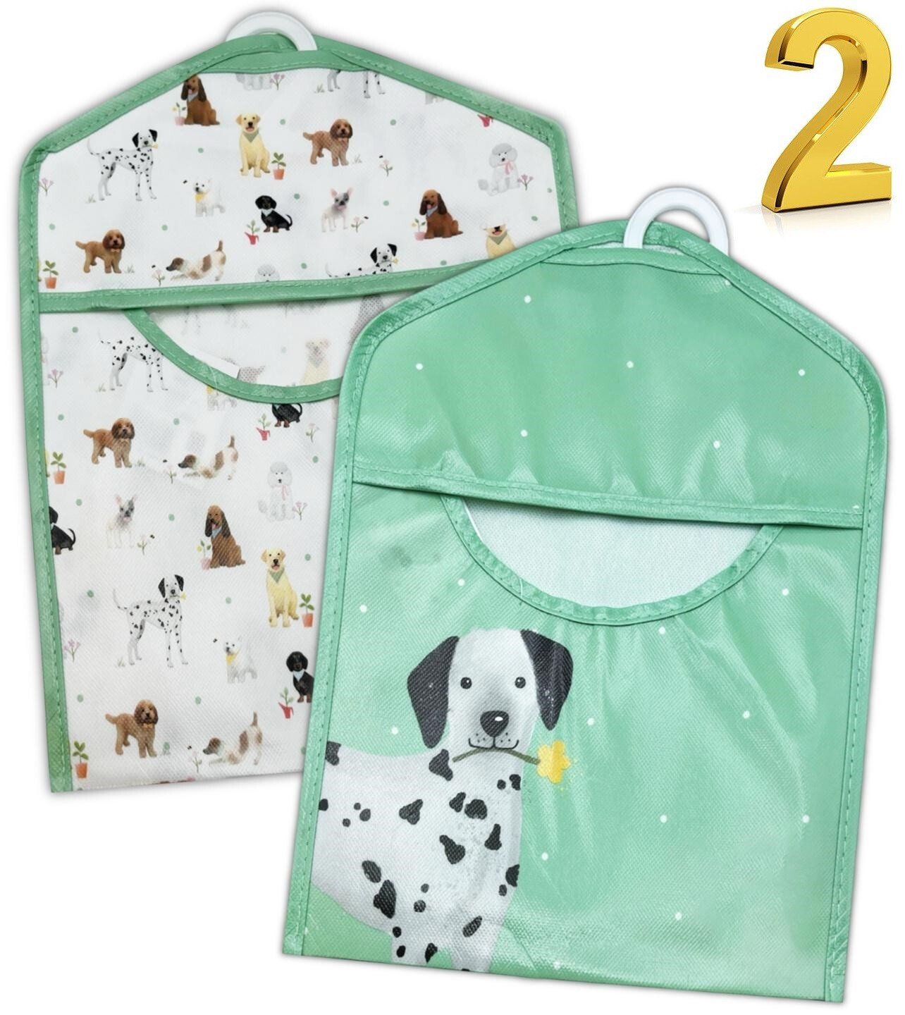 2 Pcs Premium Waterproof Durable Pegs Holder Storage Bag Dogs Hanging Hook 35cm