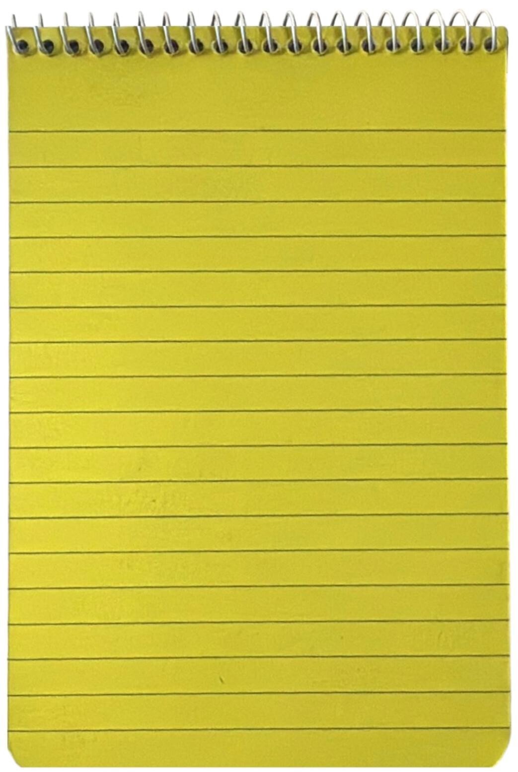 6 Neon NOTE PADS Neon Spiral Bound Ruled Lined 100x150mm Plastic Cover Notebooks