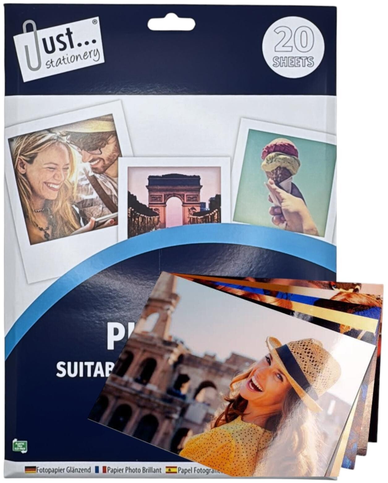 20 SHEETS A4 PREMIUM GLOSSY HIGH GLOSS PHOTO PAPER 210GSM INKJET PRINTER PICTURE