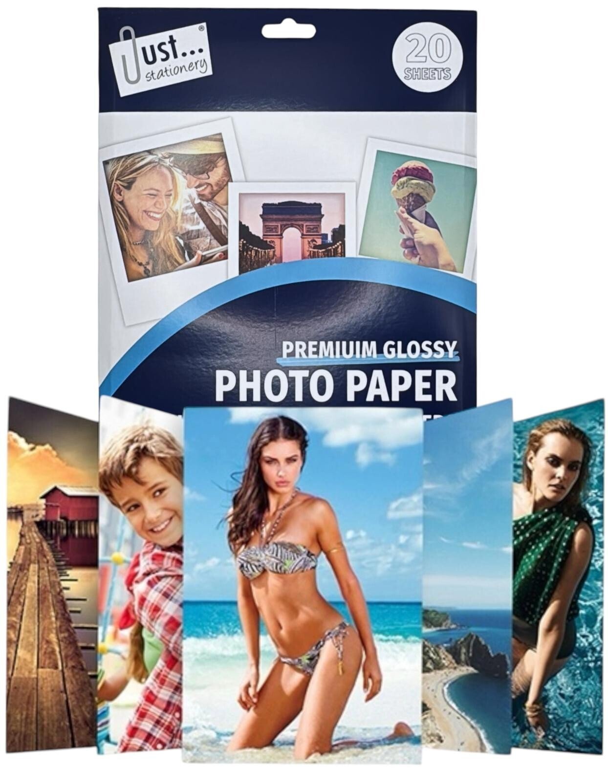 20 SHEETS A4 PREMIUM GLOSSY HIGH GLOSS PHOTO PAPER 210GSM INKJET PRINTER PICTURE