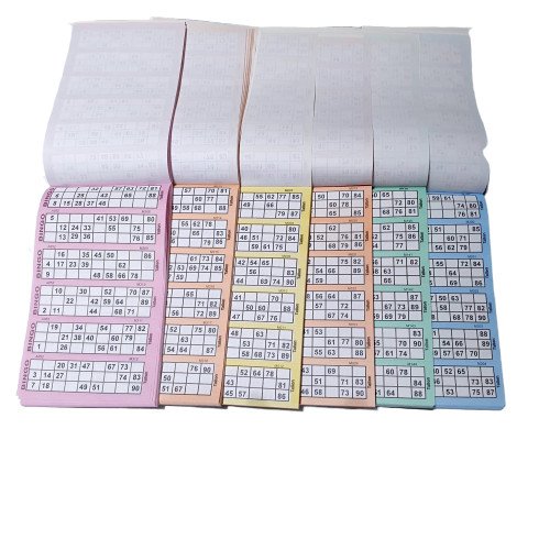 Jumbo Bingo Book Pad of 600 Tickets 6 To View All Colours Security Coded - New