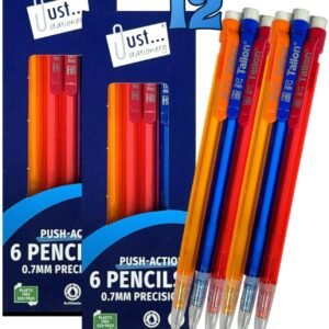 12Pcs Mechanical Pencils Set Automatic HB Lead Refills 0.7mm Erasers Propelling