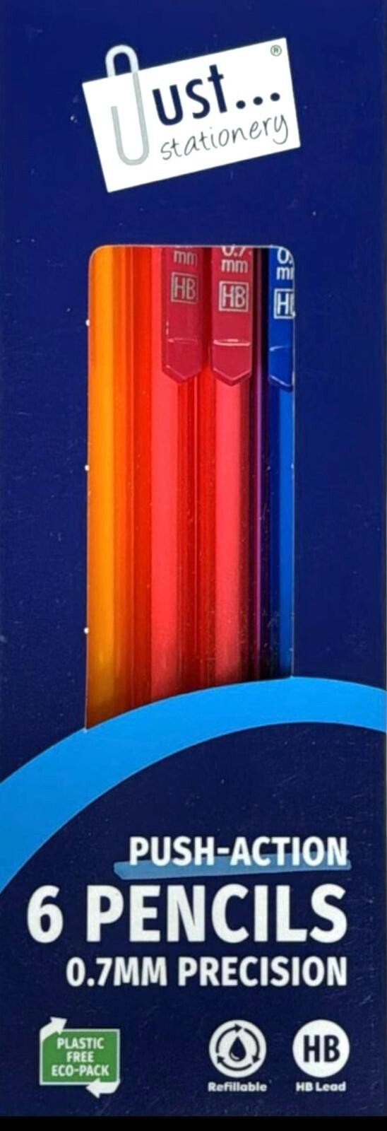 12Pcs Mechanical Pencils Set Automatic HB Lead Refills 0.7mm Erasers Propelling