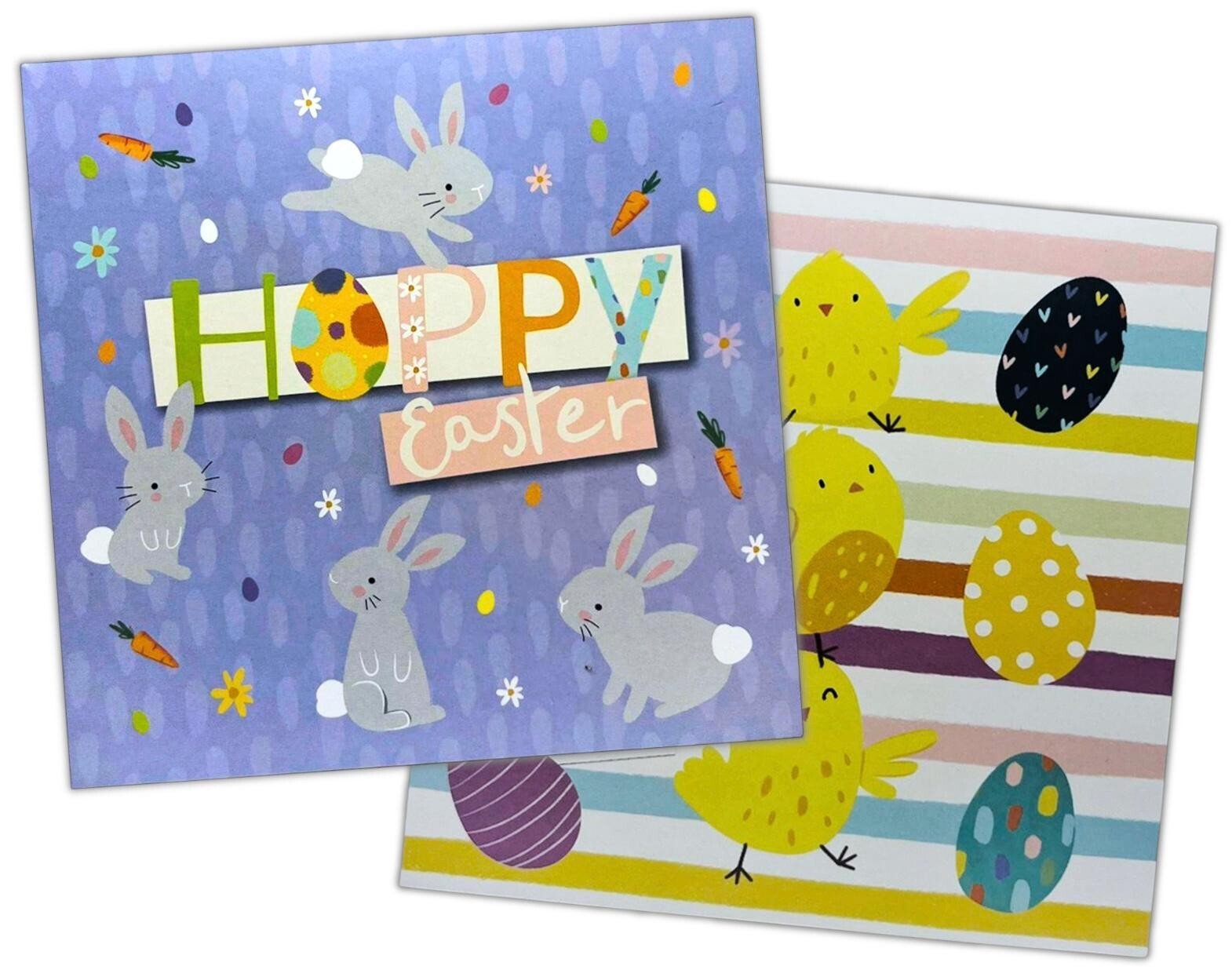 Pack of 8 Easter Greeting Cards Cute Spring Bunny, Contemporary, Photographic