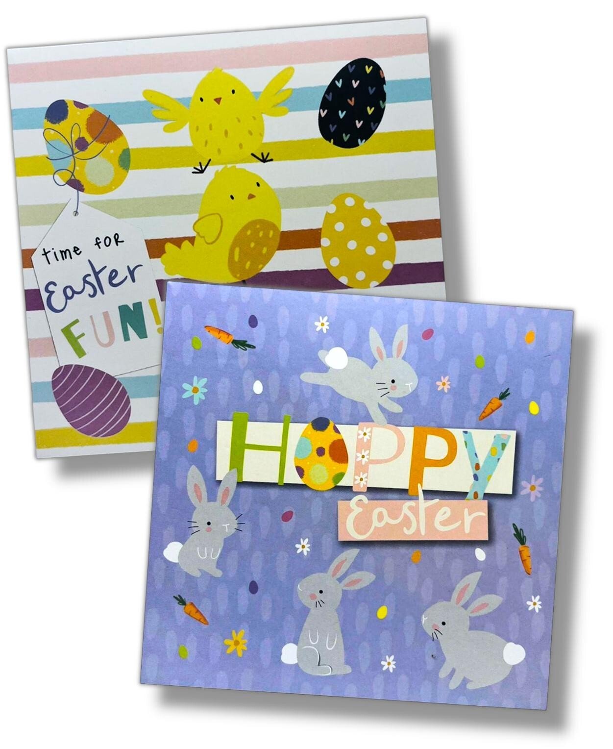 Pack of 8 Easter Greeting Cards Cute Spring Bunny, Contemporary, Photographic