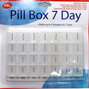 Weekly 28 Day Tablet Pill Box Holder Medicine Storage Organizer Case Container`A