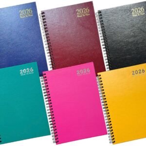 2026 Diary A5 Week to View Spiral Diaries Full Year Organiser Calendar Planner