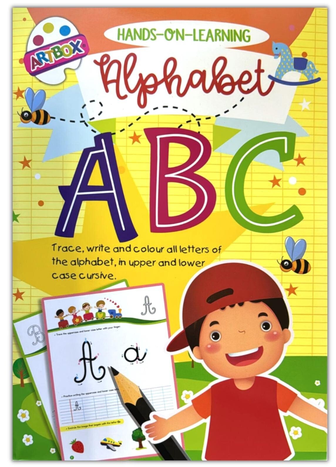 ABC 123 Colouring Book - A4 Kids Childrens Activity Learn To Write Letters Books