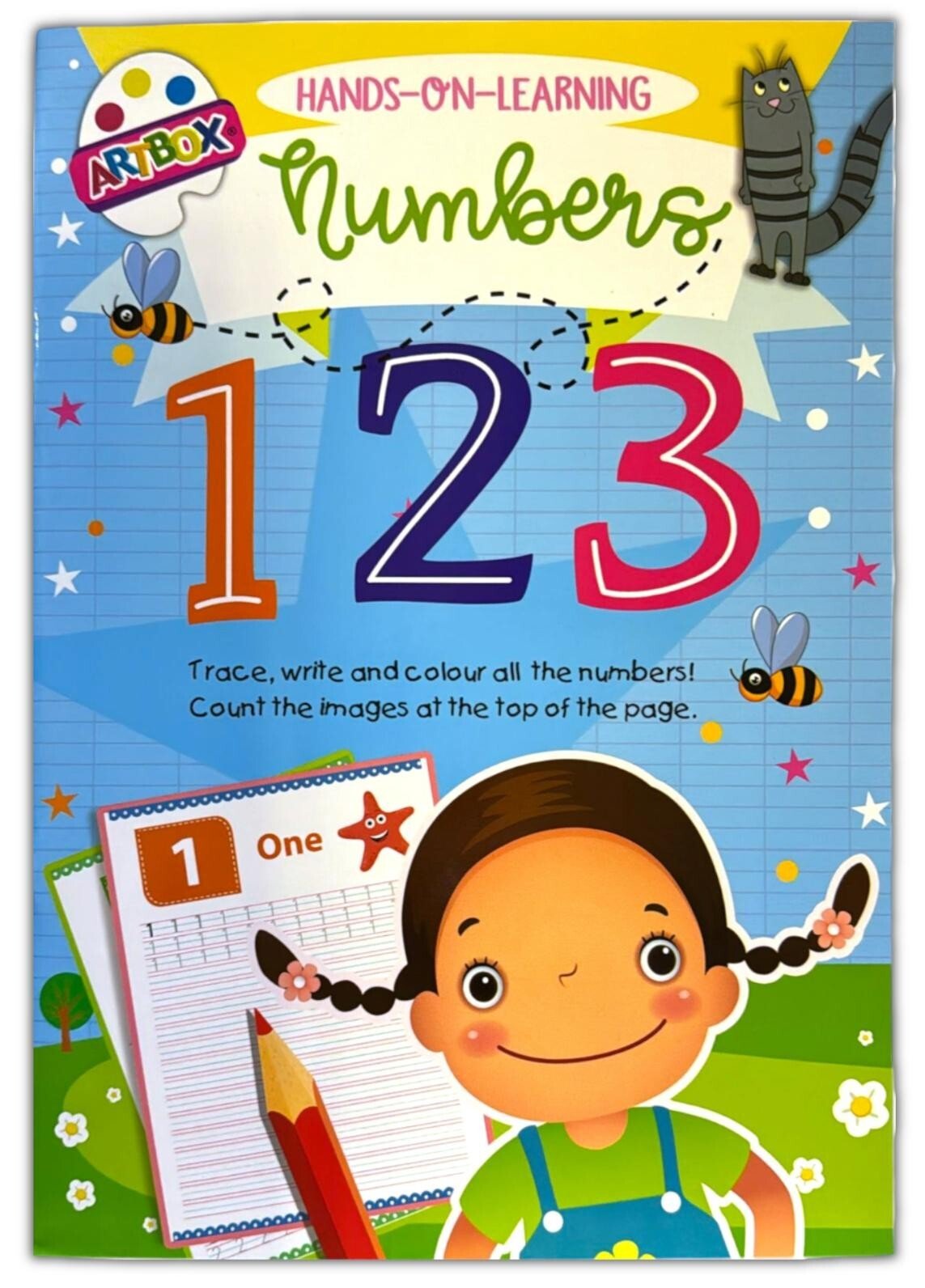 ABC 123 Colouring Book - A4 Kids Childrens Activity Learn To Write Letters Books