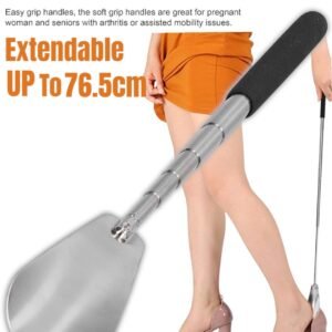 Long Handle Extendable Shoe Horn Metal Shoehorn Handheld Remover Telescopic UK