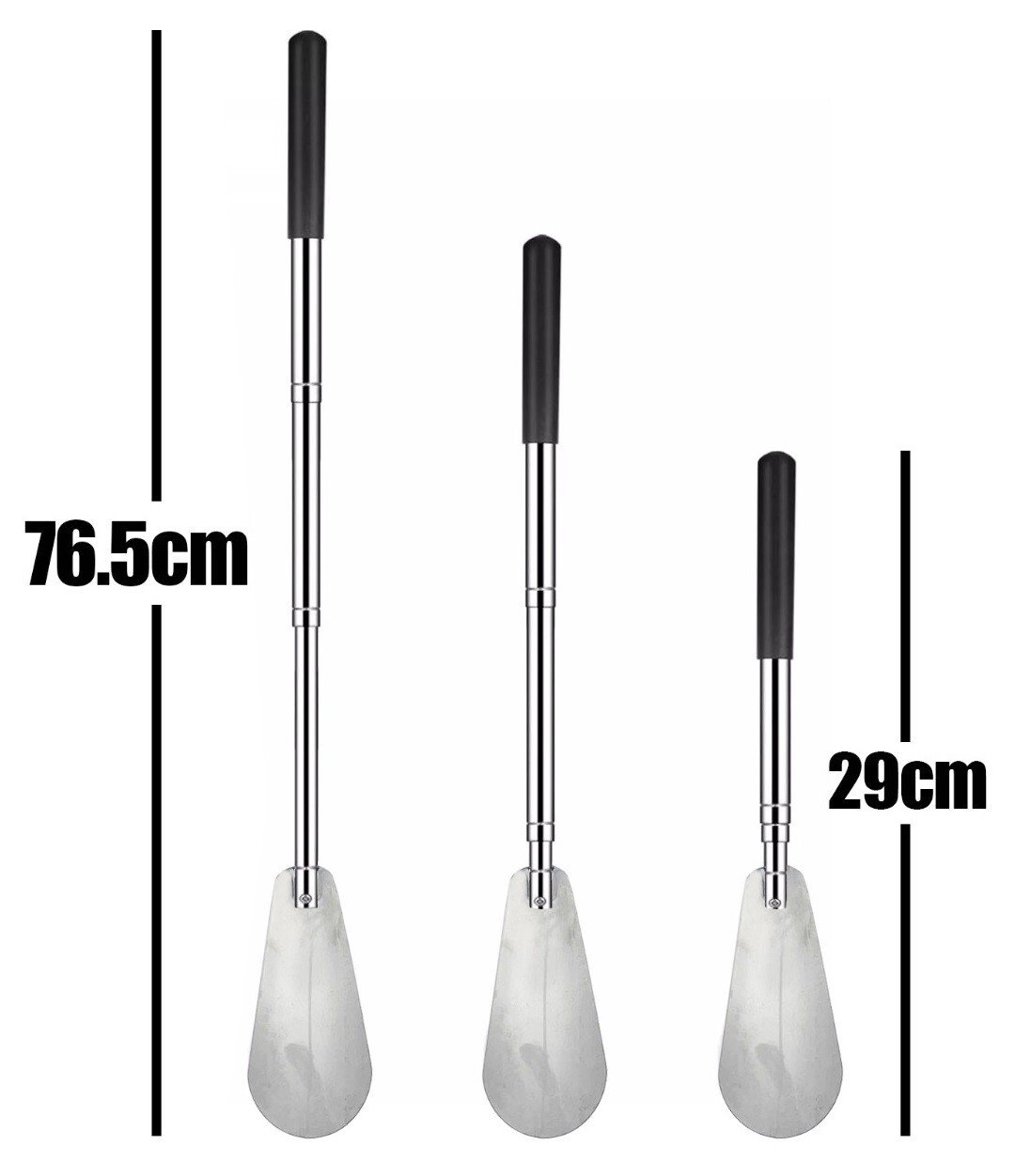 Long Handle Extendable Shoe Horn Metal Shoehorn Handheld Remover Telescopic UK