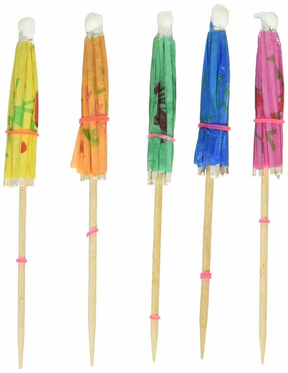 30 Mixed Paper Cocktail Umbrellas Parasols for Party Tropical Drinks Accessories