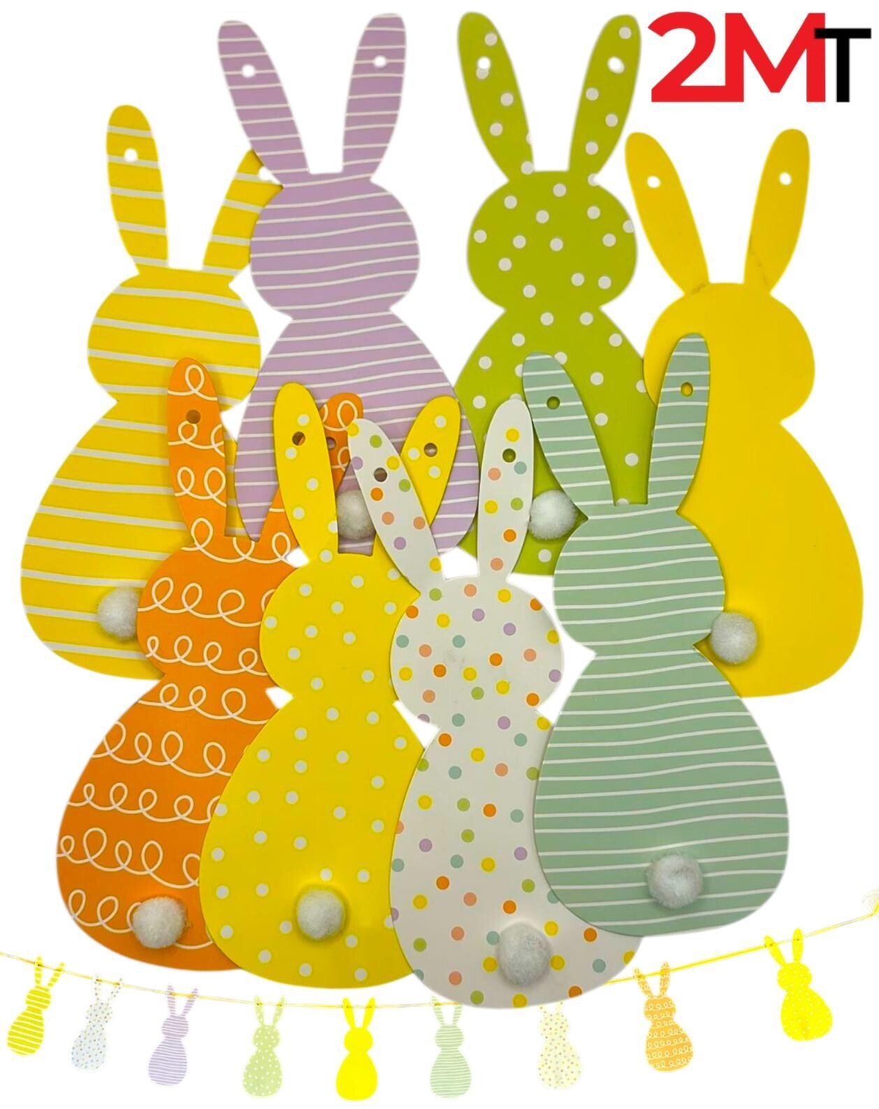 Happy Easter Banner/Decoration/Garland/Bunting, Bunny Pattern Party/Prop