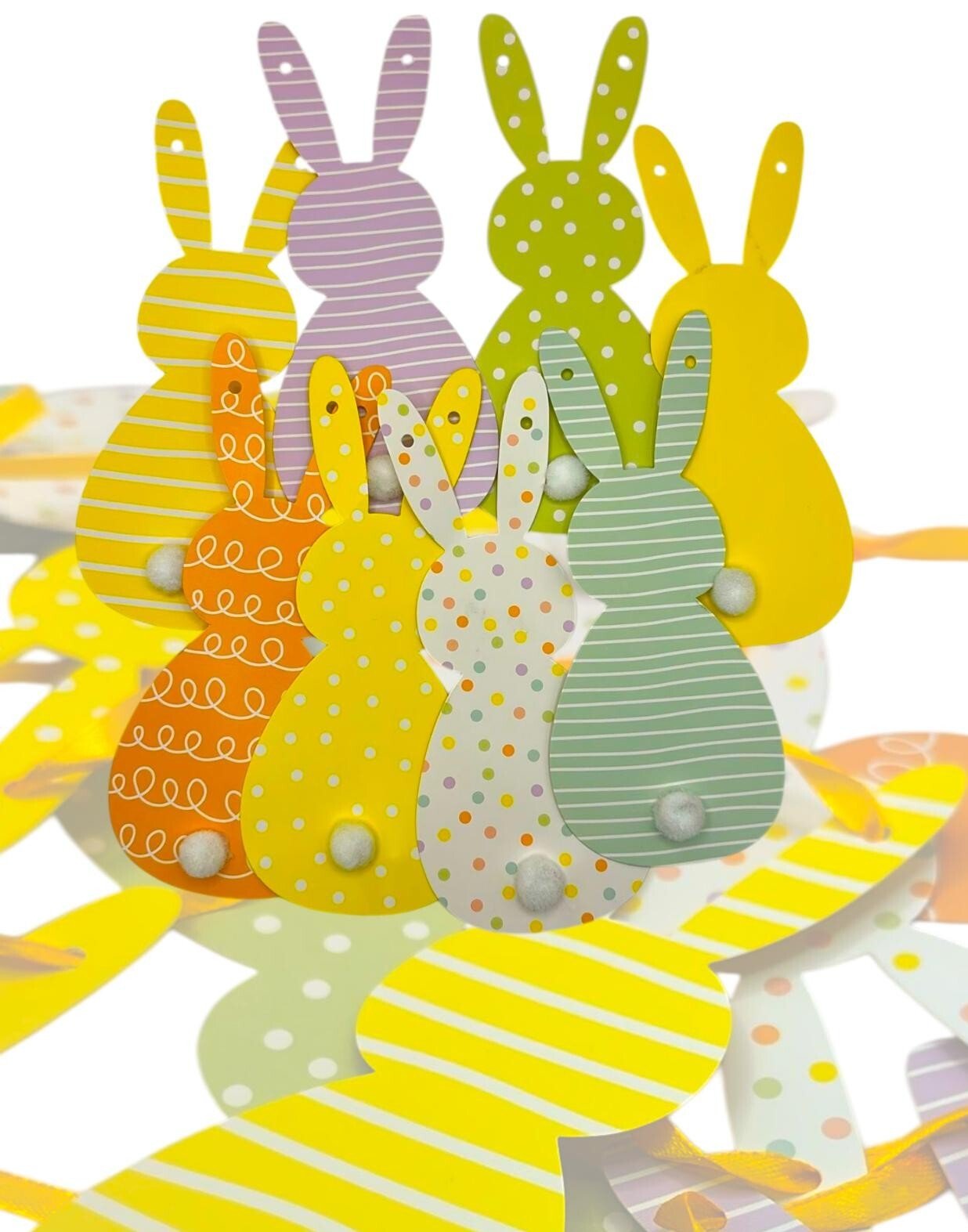 Happy Easter Banner/Decoration/Garland/Bunting, Bunny Pattern Party/Prop