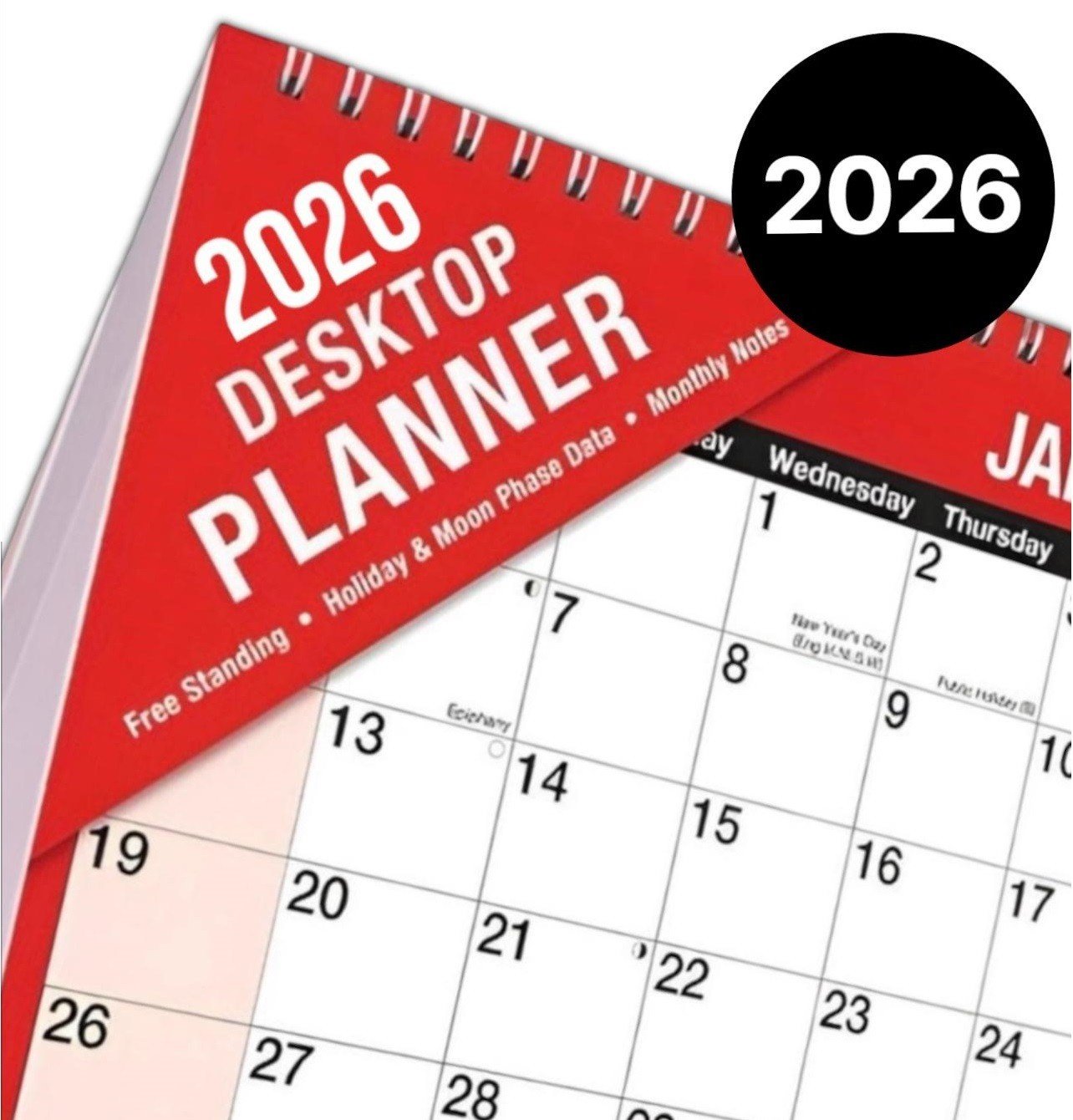 2026 LARGE STAND UP DESK TOP MONTH TO VIEW PLANNER QUALITY CALENDER PLANNER