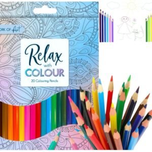 20 Premium Professional Colouring Pencils Set Colours Artist Therapy Kids Adults