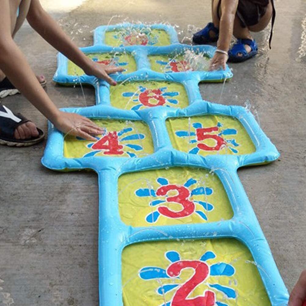 Water Sprinkler Kids Hopscotch Garden Game Play Fun Toy Swimming Pool