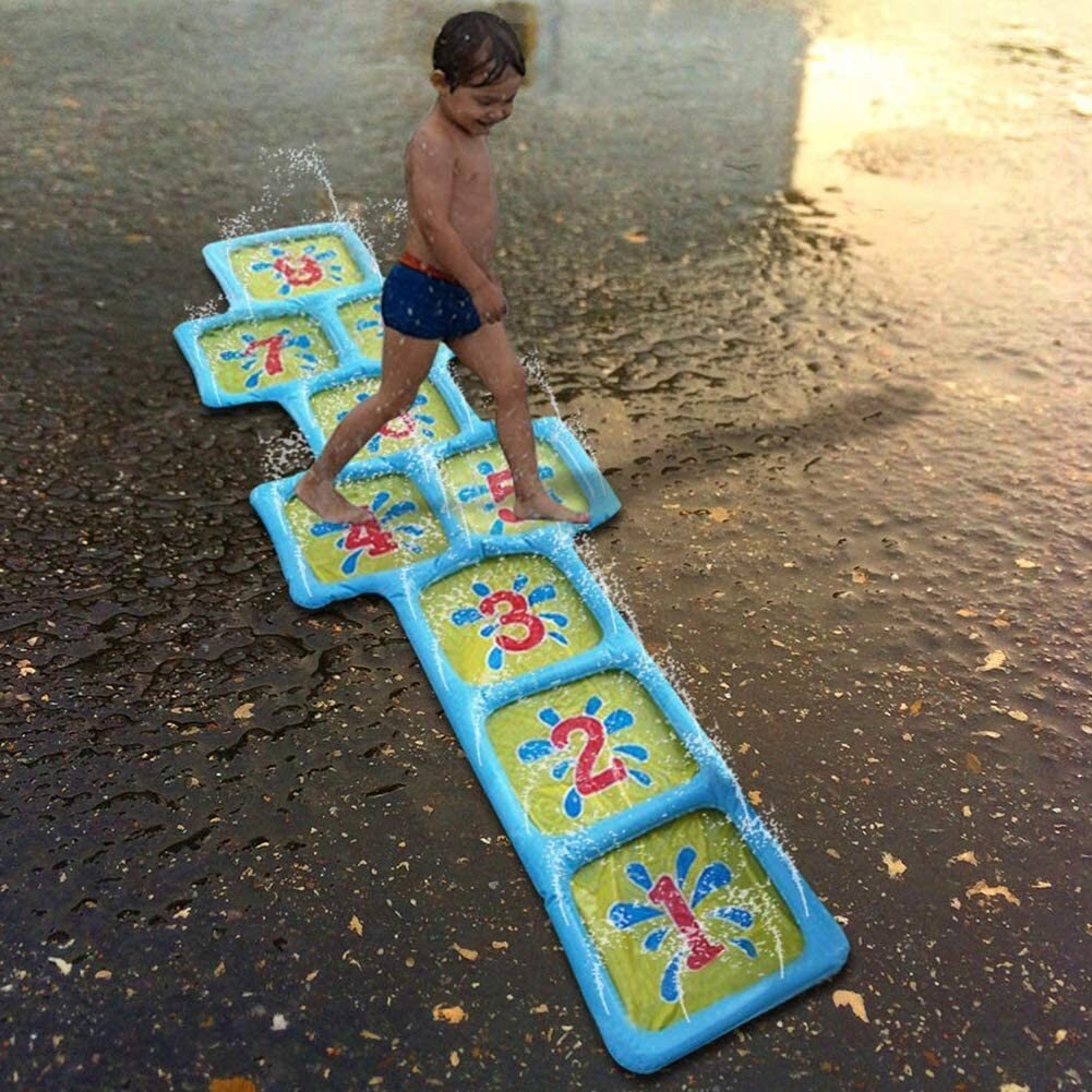 Water Sprinkler Kids Hopscotch Garden Game Play Fun Toy Swimming Pool