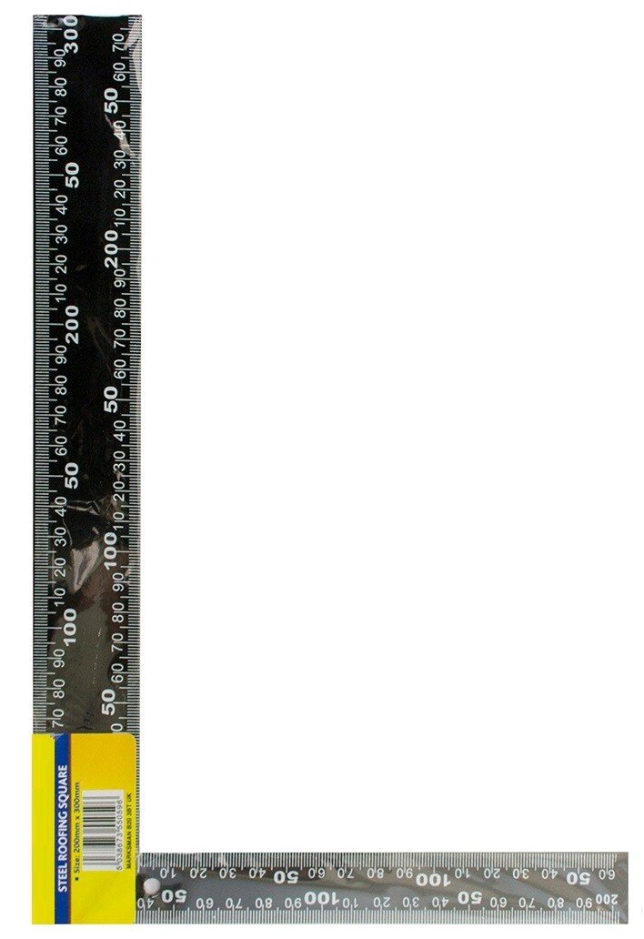 2 IN 1 METAL ROOFING RAFTER TOOL SET SQUARE 12" X 8" ALUMINIUM ROOFERS SQUARE 6"