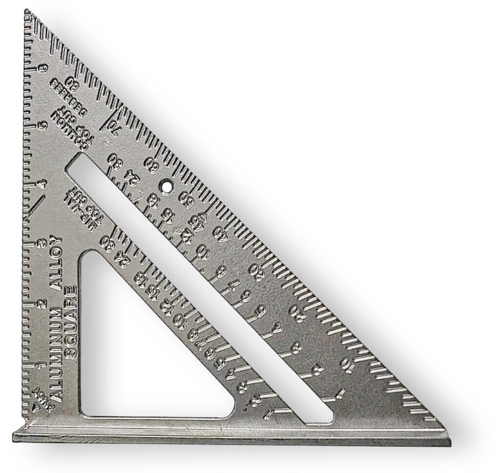 2 IN 1 METAL ROOFING RAFTER TOOL SET SQUARE 12" X 8" ALUMINIUM ROOFERS SQUARE 6"