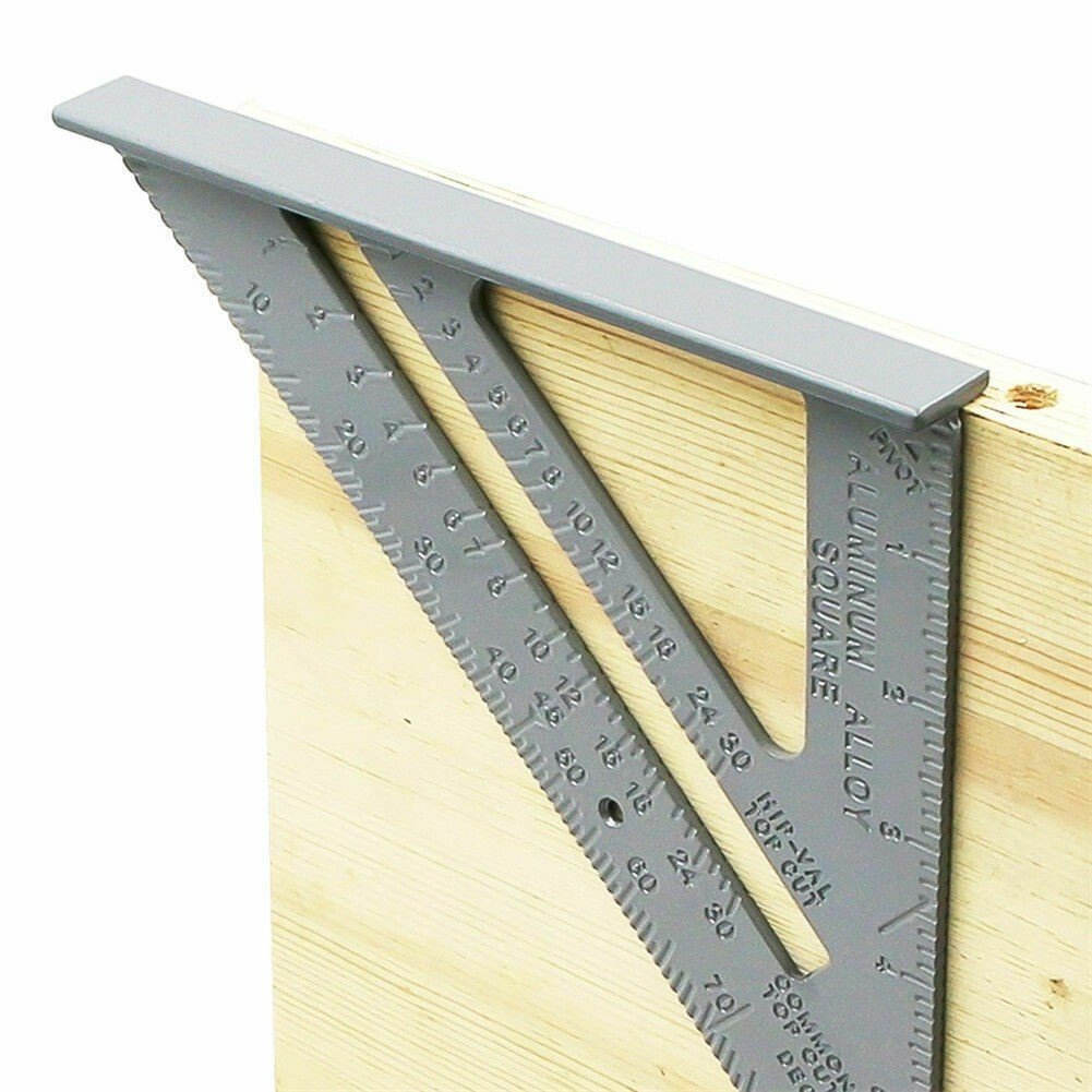 2 IN 1 METAL ROOFING RAFTER TOOL SET SQUARE 12" X 8" ALUMINIUM ROOFERS SQUARE 6"