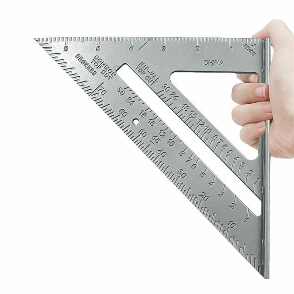 2 IN 1 METAL ROOFING RAFTER TOOL SET SQUARE 12" X 8" ALUMINIUM ROOFERS SQUARE 6"