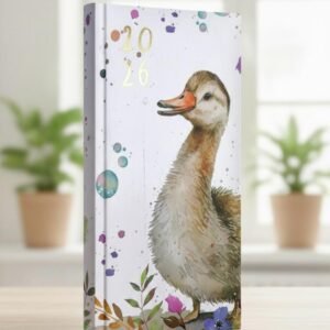2026 DIARY SLIM LINE WEEK TO VIEW FULL YEAR PLANNER WATERCOLOR DUCK  XMAS GIFT