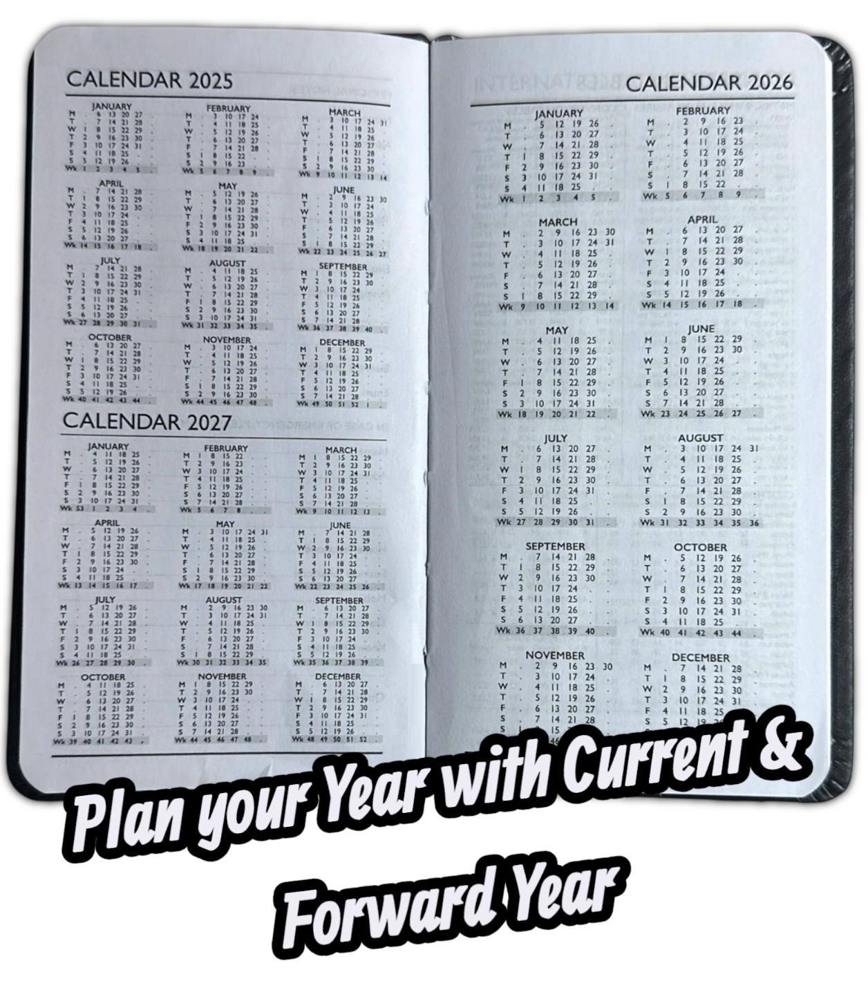 2026 DIARY SLIM LINE WEEK TO VIEW FULL YEAR PLANNER WATERCOLOR DUCK  XMAS GIFT