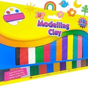 12 Colours Modelling Clay Strips Set For Art Craft Plasticine Play Doh Party