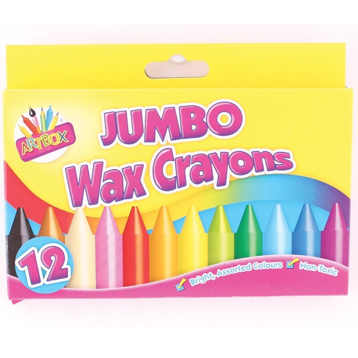 Kids Jumbo Wax Crayons Safe Non Toxic Toddler First Crayons Easy Grip Art Craft