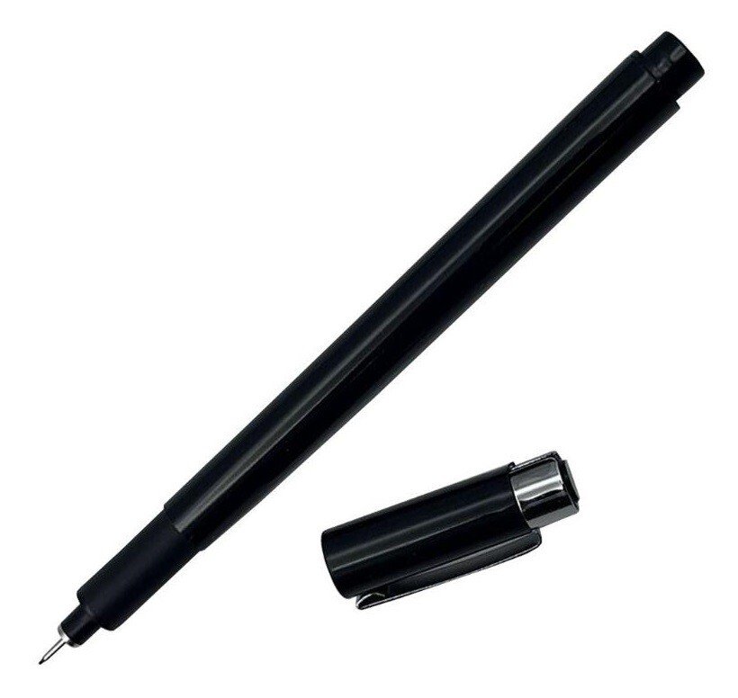 6 BLACK Fineliners Pens 0.05mm To 1mm Fine Liner Drawing Black Pigment Ink UK