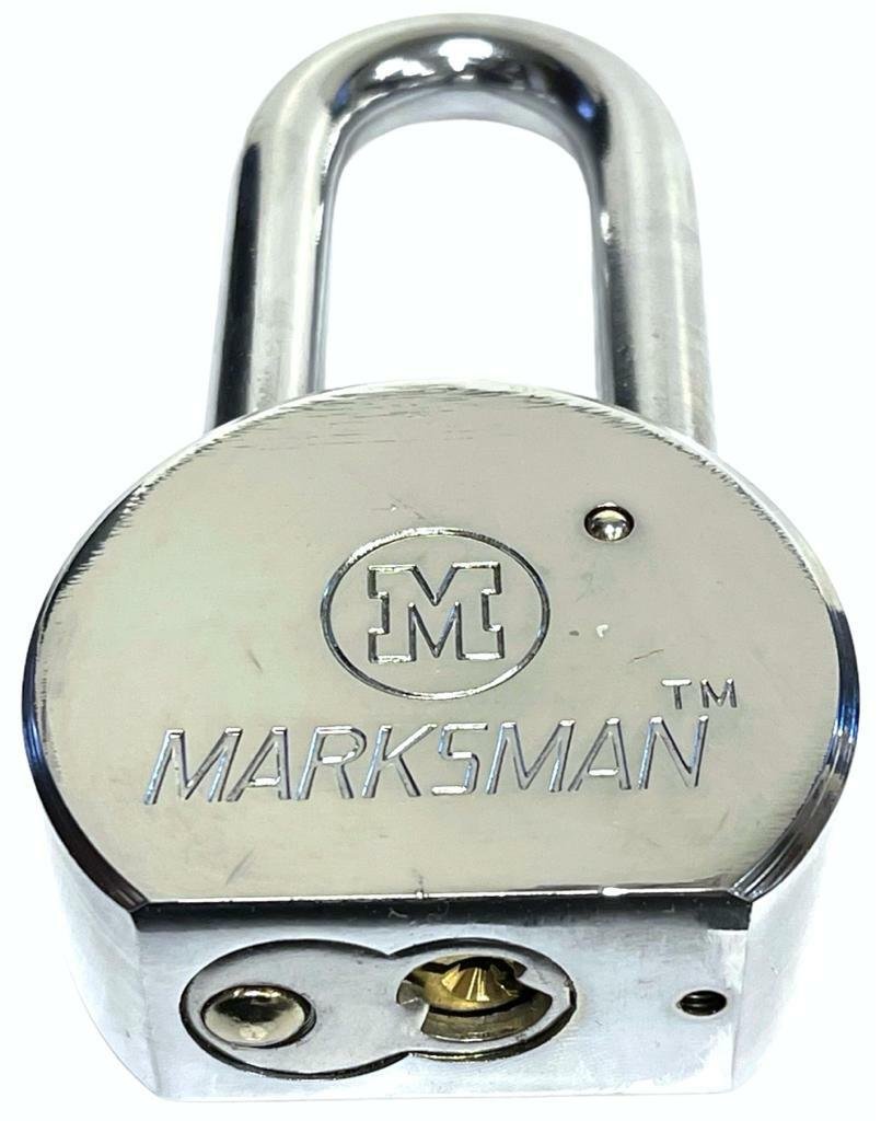 Long Shackle 65mm Chrome Steel High Security Padlock & 3 Keys Heavy Duty Large