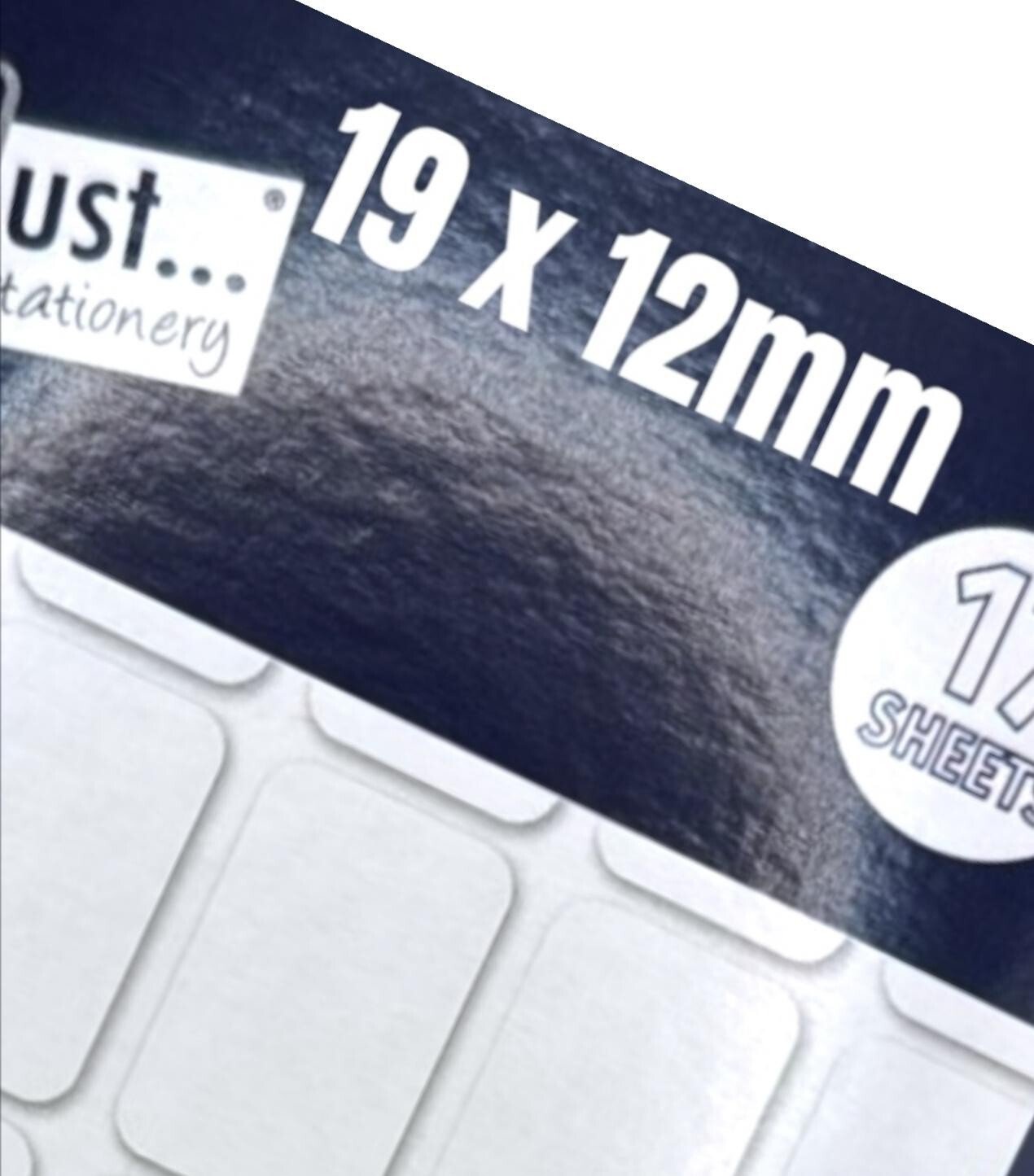 1000+ Small White Sticky Labels 19x12mm Price Stickers Tags Blank Self Adhesive