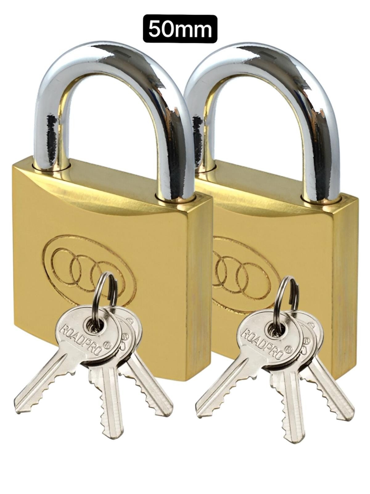 6 x Brass Padlock 32mm 38mm 50mm with 3 Keys luggage suitcase gym shed