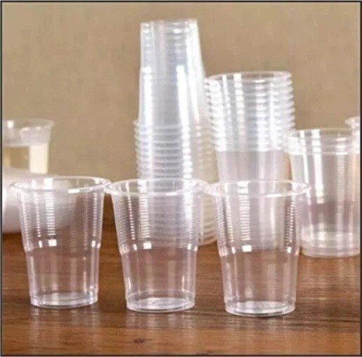 100PK Heavy Duty Clear Plastic Pint Glasses Disposable Pint Cups Party Reusable