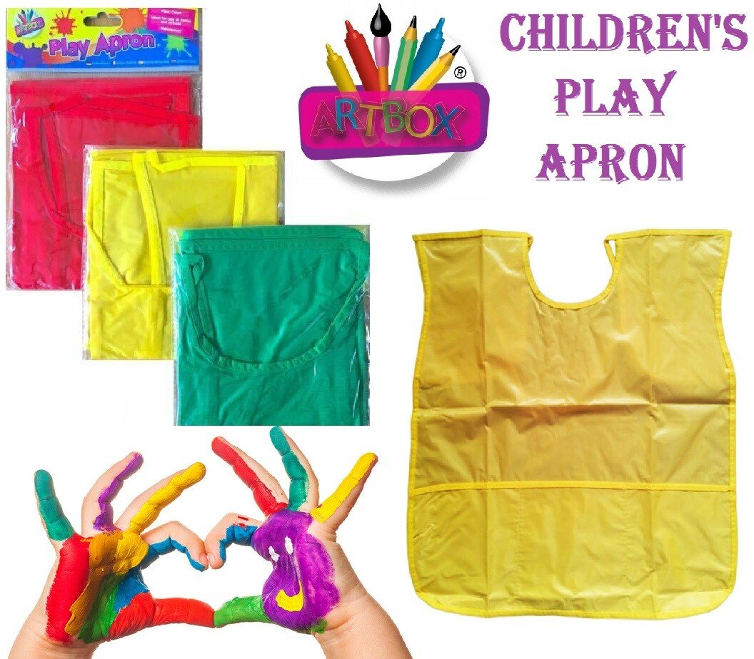 Children Plastic Apron for Creative Arts Painting Craft Play Kids 3-9 YEARS