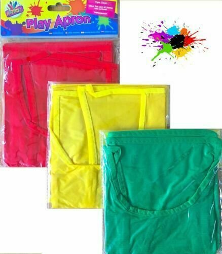 Children Plastic Apron for Creative Arts Painting Craft Play Kids 3-9 YEARS